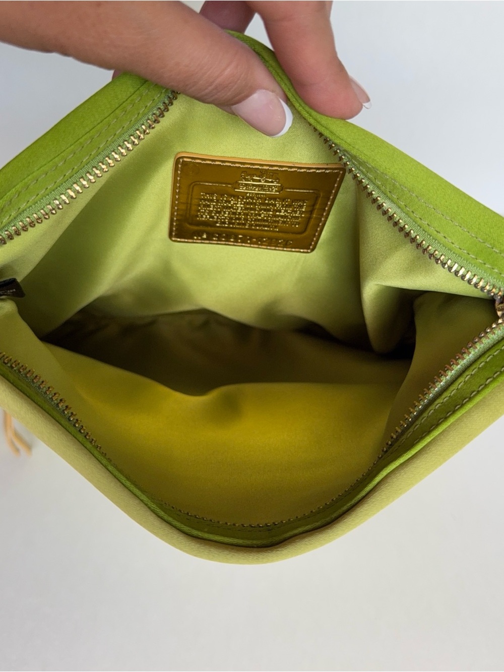 COACH AMA Satin Lime Green - Picture 7 of 9
